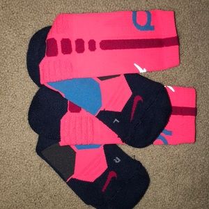 KD Nike Elite Socks (Neon Pink)
